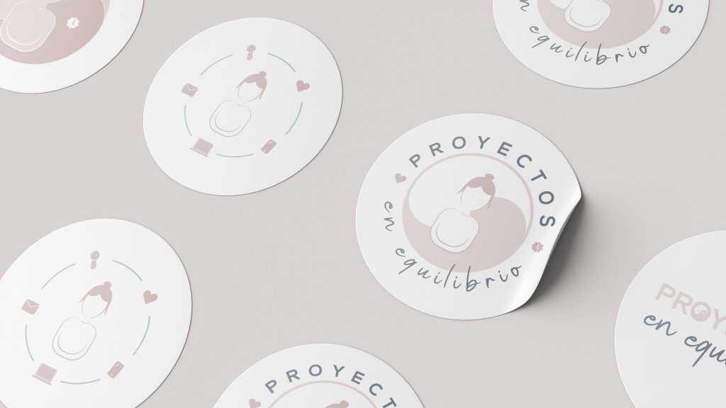 Branding Proyectos en equilibrio stickers